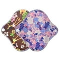 thumbnail image 4 of 5 Pcs Protège-Dessous Menstruels Réutilisables Lavables en Bambou à Imprimé Floral, 4 of 7