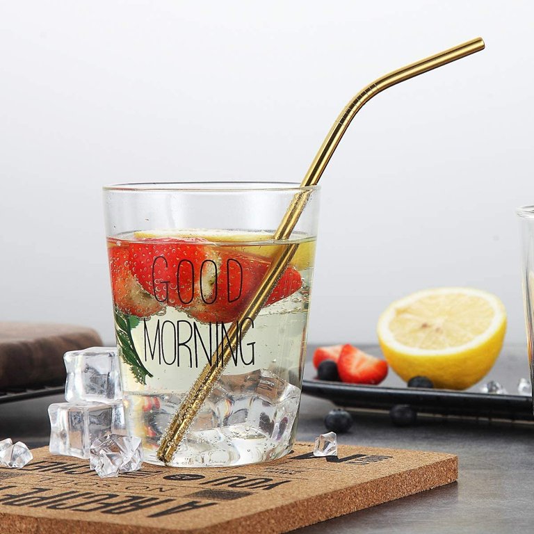 18 Piece Reusable Silicone Straws 25cm Long Drinking Straws for 30