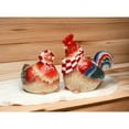 thumbnail image 2 of Happy Farm Red Hen Rooster Salt Pepper Shakers Hand Painted Ceramic, 2 of 3