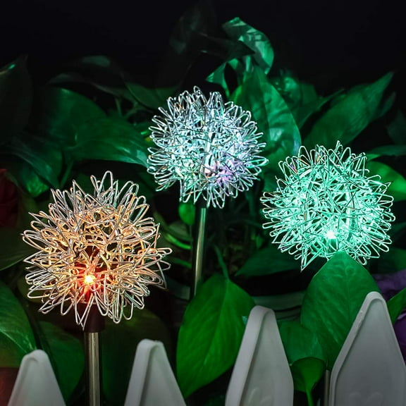 EpicGadget Solar Dandelion Light, Changing Multi Color Outdoor Dandelion Solar Garden Decorative Lights for Walkway Pathway Backya