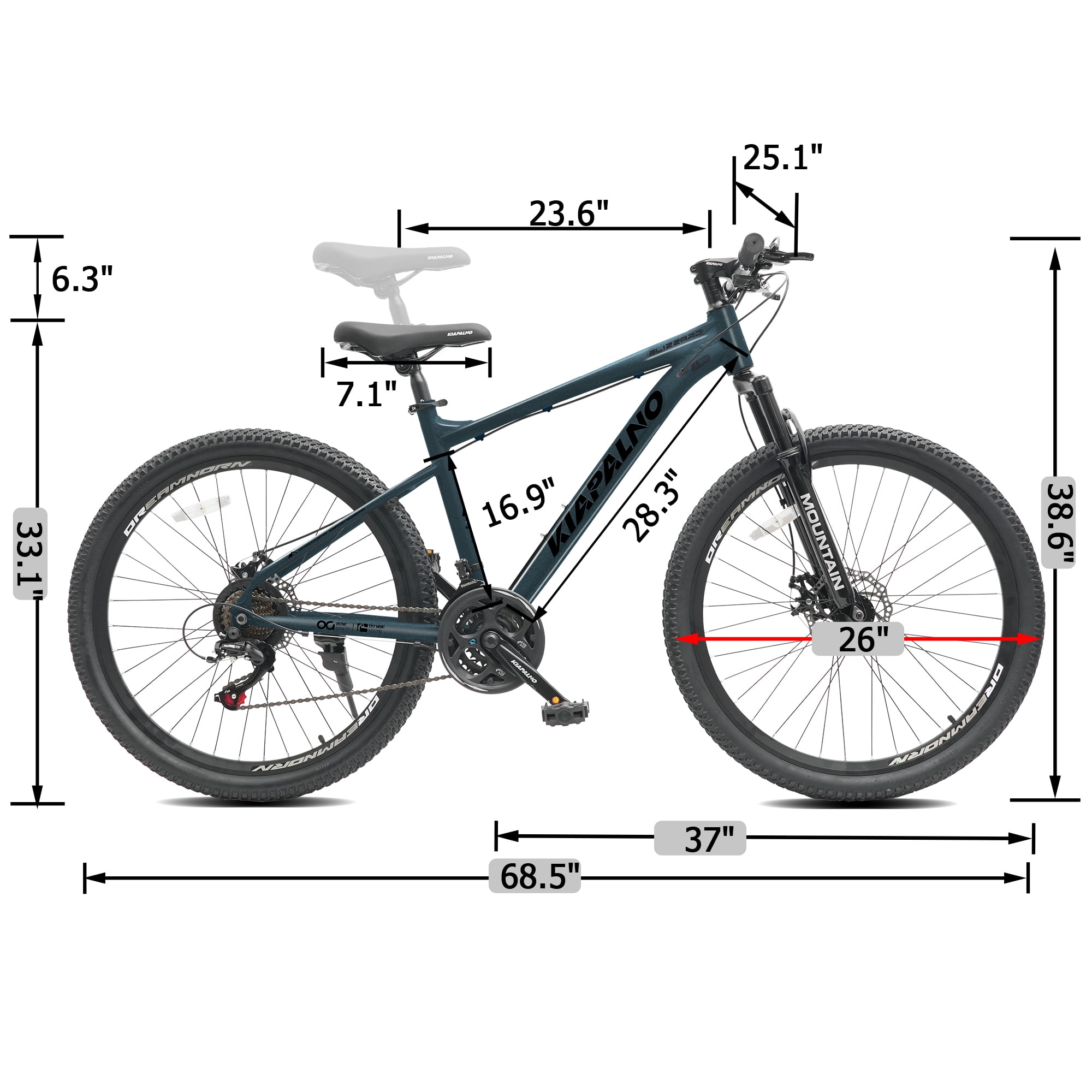 TheEshow 26 Inch Mountain Bikes