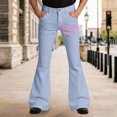 thumbnail image 6 of CONZONE Mens Casual Flared Pants Wide Leg Pants for Men Trendy High Waist Butterfly Graphic Bell Bottom With Pockets, 6 of 6