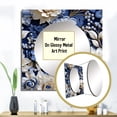 thumbnail image 3 of Designart "Intricate Lace In Cobalt Blue II" floral Square Mirror For Wall Decor - Large Blue Square Printed Wall Mirror Art - Square Cottage Mirror - Wall Mounted Square Large Mirror, 3 of 5