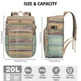 thumbnail image 3 of Abstract Vintage Insulated Backpack Cooler - 20L Soft Cooler Bag, Floral Design for Camping, 3 of 6
