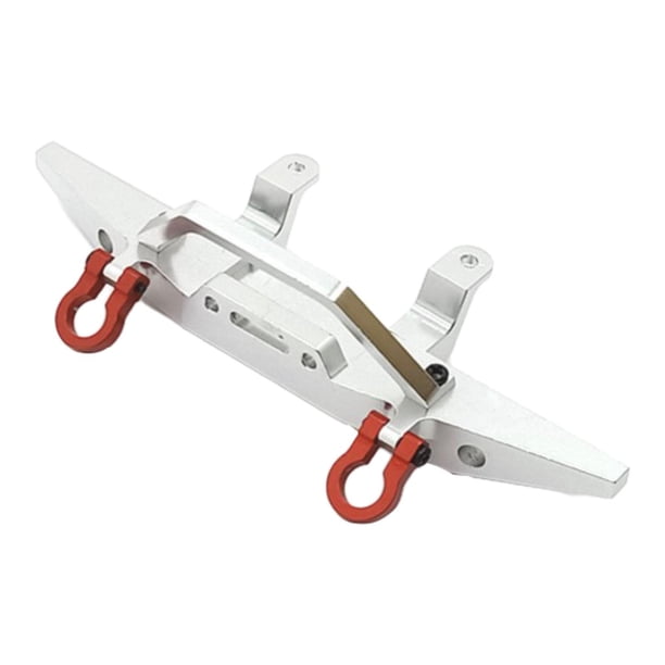 Parachoques RC de aleación de aluminio 1:12, pieza de mejora, piezas de repuesto, accesorios, vehículos RC, reemplazo resistente para D96 MN D90 99S Plata