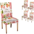 thumbnail image 6 of Parson Chair Covers Stretch Washable Plaid Spring Wildflowers Dining Chair Slipcovers Pink Spandex Removable Chair Protectors Covers for Banquet Ceremony Wedding,Set of 4, 6 of 6