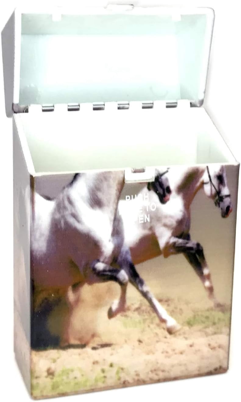 Assorted Horse Stallion Designs Crushprrof Plastic Cigarette Case, , 3116D14 (4)