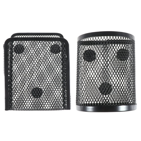 2 Pcs Magnetic Pen Holder Iron Net Pen Holder Metal Pen Holder Black Desktop Organizer