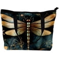 thumbnail image 2 of Dragonfly Canvas Leather Mix Crossbody Bag - Twill Sponge Jeanette Hand-held Shoulder Bag 30x10.5x39cm/11.8x4.1x15.4in, 2 of 5