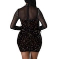 thumbnail image 2 of Minivestido PORRCEY Hot Drilling Craft de malla transparente XXL, 2 of 6