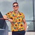 thumbnail image 4 of Fotbe Diamond Bohemian Sunflower Camiseta Polo de Golf para Hombre con Estampado – Camisa Deportiva Transpirable con Cuello Abotonado-3X-Large, 4 of 6