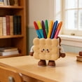 thumbnail image 5 of FEOLGEHLY Plastic Pen Holder for Desk, Cute Animation Snack Shaped Desktop Decorative Pen Pencil Cup, Office Supply Organizer Sturdy Durable Plastic, for Work Office Home (C), 5 of 7