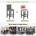 thumbnail image 5 of Colorful Floral Bar Stool Covers - Stretch Dining Chair Covers Set of 2, Pink Garden Flowers Botanical Bar Chair Cover Removable Counter Stool Pub Chairs Slipcovers Protectors for Kitchen/Cafe, 5 of 9