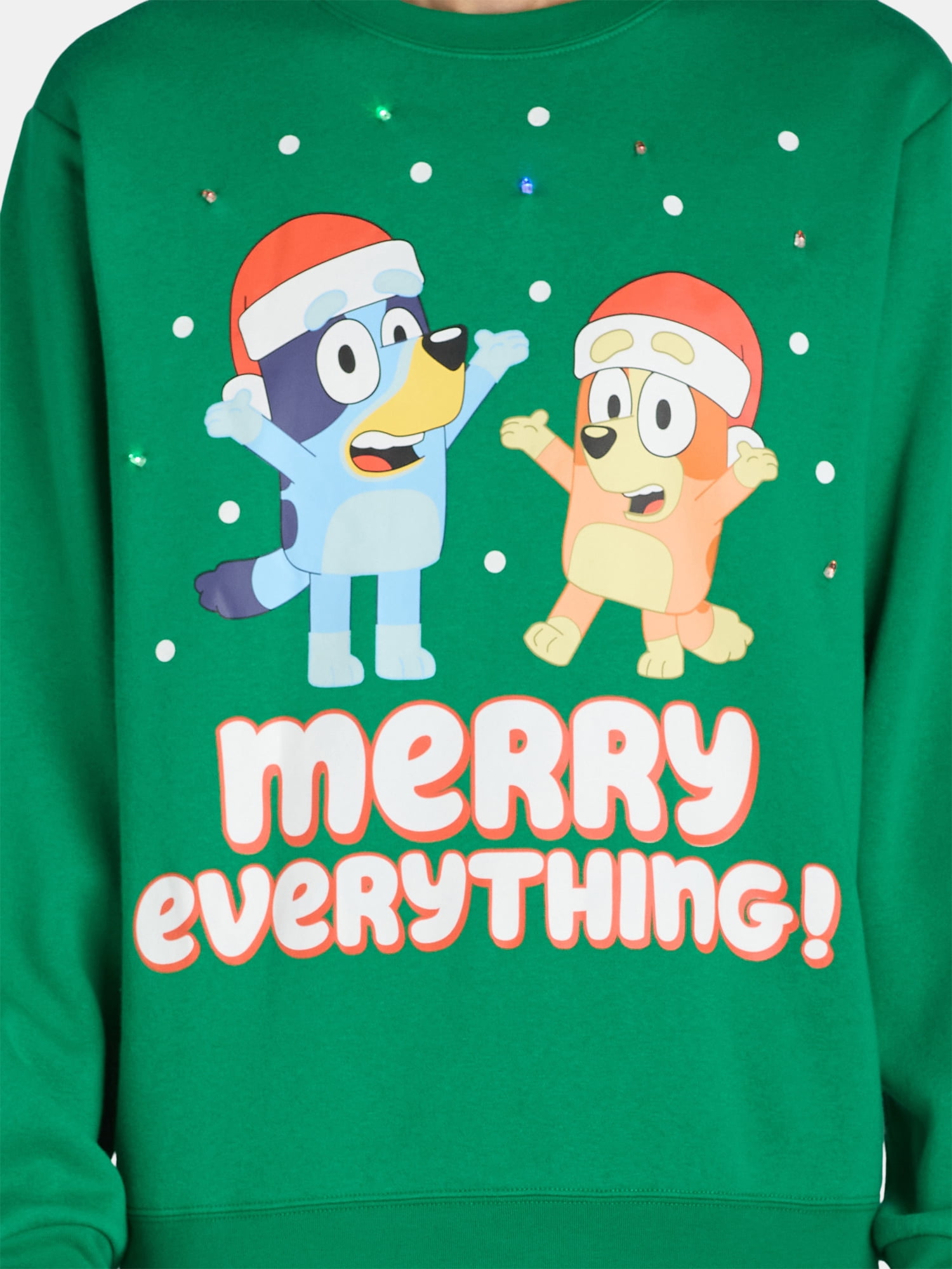 Bluey Men's & Big Men's Light Up Graphic Sweatshirt, Sizes XS-3XL