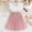 Pink, variant on Girls Color Block Dress, Flutter Sleeves & Pleated Skirt, Fashion-Forward Birthday Dress for Parties & Photos Pink 150