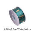 thumbnail image 2 of Christmas Ribbon, Gift Wrapping Ribbon, Red and Green Polyester Christmas Gift Packaging Bow, 0.98 Inch Wide, 9 Meters Long, Durable Holiday Decoration Ribbon for DIY Crafts and Christmas Tree, 2 of 6