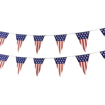 26.25 Feet Red Blue White Pennant Banner Flags String Triangle Bunting Flag for 4th of July Kids Birthday Wedding Outdoor Garden Hanging Festivals Decoration,1 Pcs