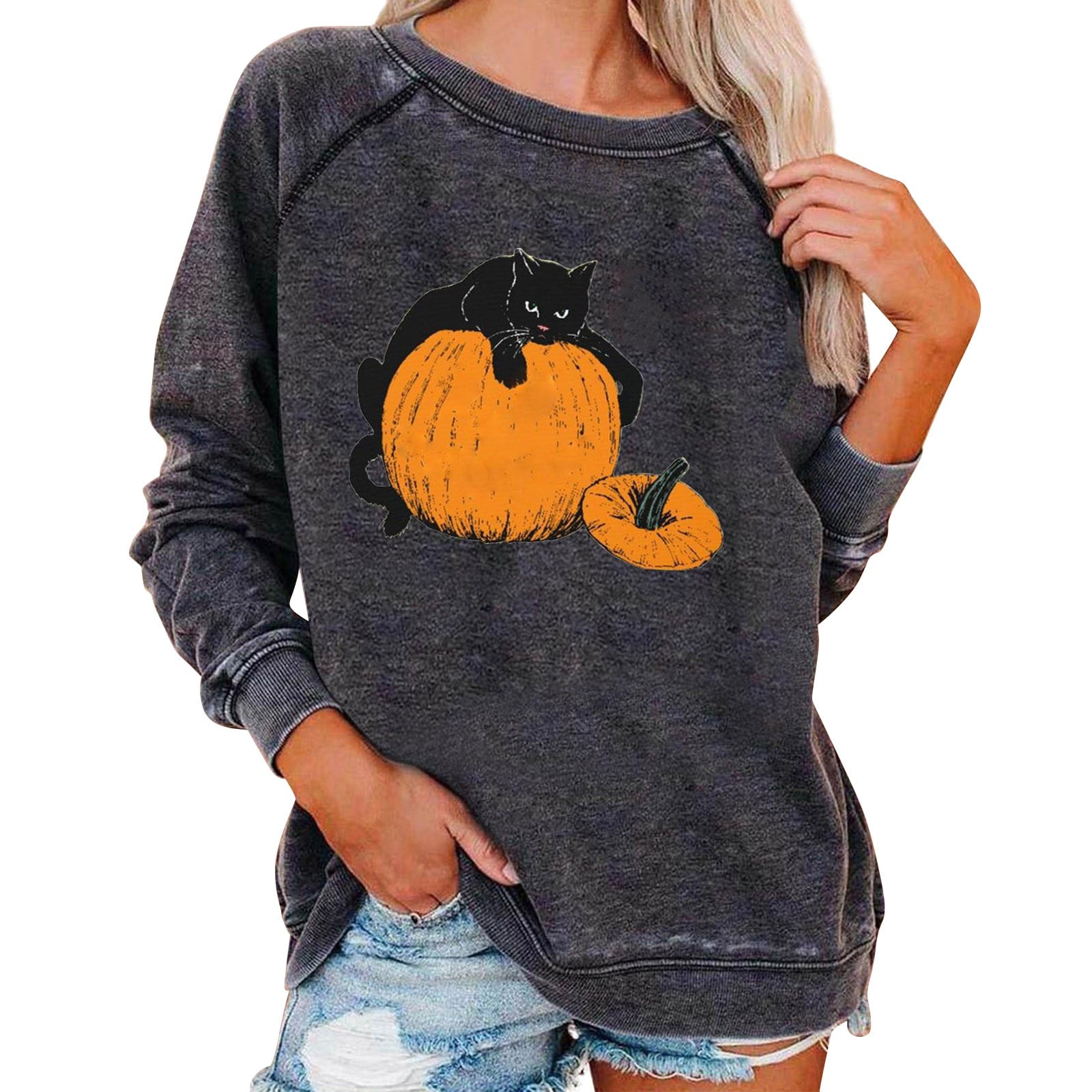 Women Pullover Funny B Print Long Sleeved O Neck Fashion Warm Autumn Winter  Sweatshirt Tops - Walmart.com