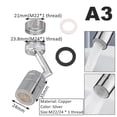 thumbnail image 3 of Faucet Aerator,720° Rotatable Splash Filter Kitchen Coper Faucet Sprayer Head Flexible Bathroom Tap Extender Adapter Foam Nozzle ,Water Saving, 3 of 8