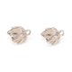 thumbnail image 2 of Brass Ice Pick Pinch Bails Leaf Platinum 9x7x4.5mm Inner: 4x5mm Hole: 1mm pin: 0.9mm., 2 of 3