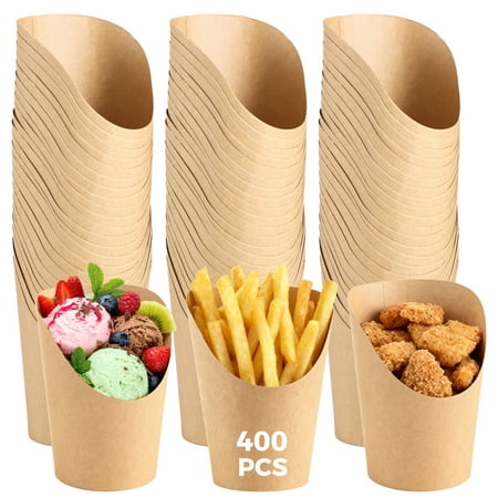 400 PCS French Fries Holder Disposable Kraft Paper Cups 14 oz Brown Take Out Charcuterie Snack Containers Popcorn Waffle Ice Cream Cups for Wedding Birthday Party Catering 400 PCS French Fries Holder Disposable Kraft Paper Cups 14 oz Brown Take Out Charcuterie Snack Containers Popcorn Waffle Ice Cream Cups for Wedding Birthday Party Catering