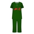 thumbnail image 4 of Qiopertar Ensemble de Pyjama à Manches Courtes et Col Rond pour Femmes avec Poches, Livraison Gratuite, 4 of 4
