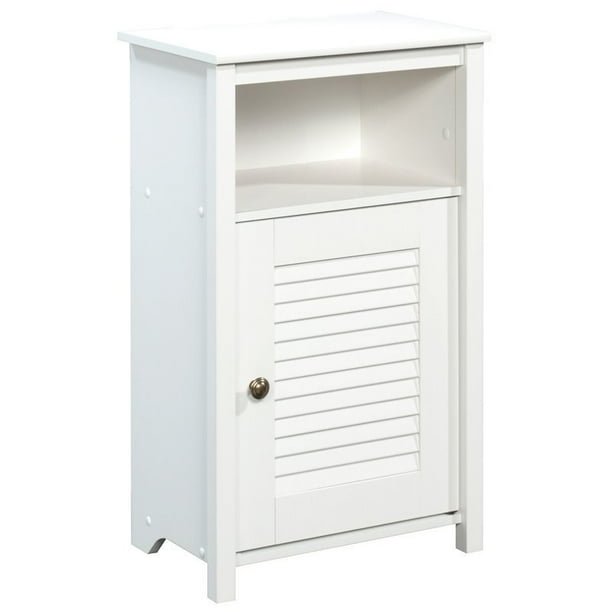 Sauder Peppercorn Wood Bathroom Linen Floor in Soft White