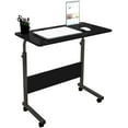 thumbnail image 4 of SOGES Bureau d'Ordinateur Portable Réglable et Mobile avec Fente Intégrée pour Lit et Sofa, Noir, 4 of 5