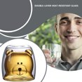 thumbnail image 4 of Bewildely Vaso de agua de vidrio de dibujos animados bonitos de doble capa de repuesto para niños aislamiento térmico resistente al calor Utensilios de cocina Tipo 1, 4 of 6
