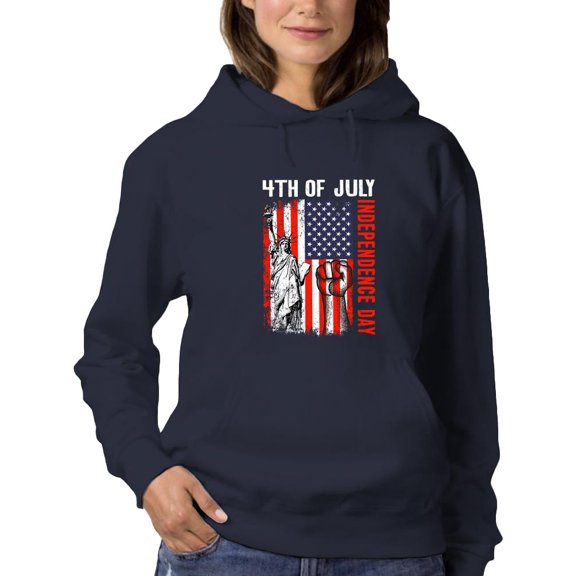 Independence Day 4Th Of July. Hoodie Women -Image by Shutterstock, Female Medium