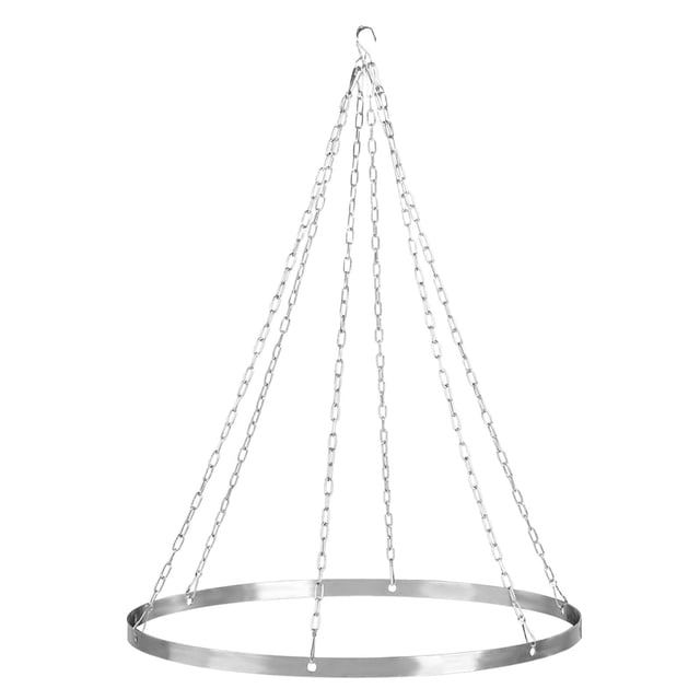 Kit de cortinas de techo para colgar, decoración de bodas, acero inoxidable para cortinas de tela. 60 cm de diámetro