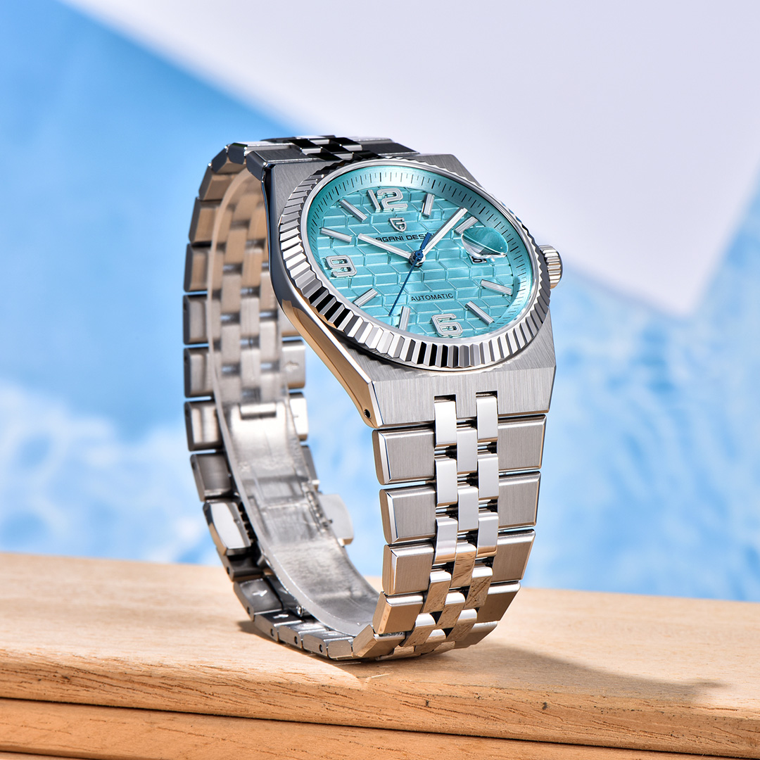 Pagani Design New Men's Automatic Watch Stainless Steel Mechanical Waterproof Wrist Watch for Men, Synthetic Sapphire Dial Glass PD-YS027