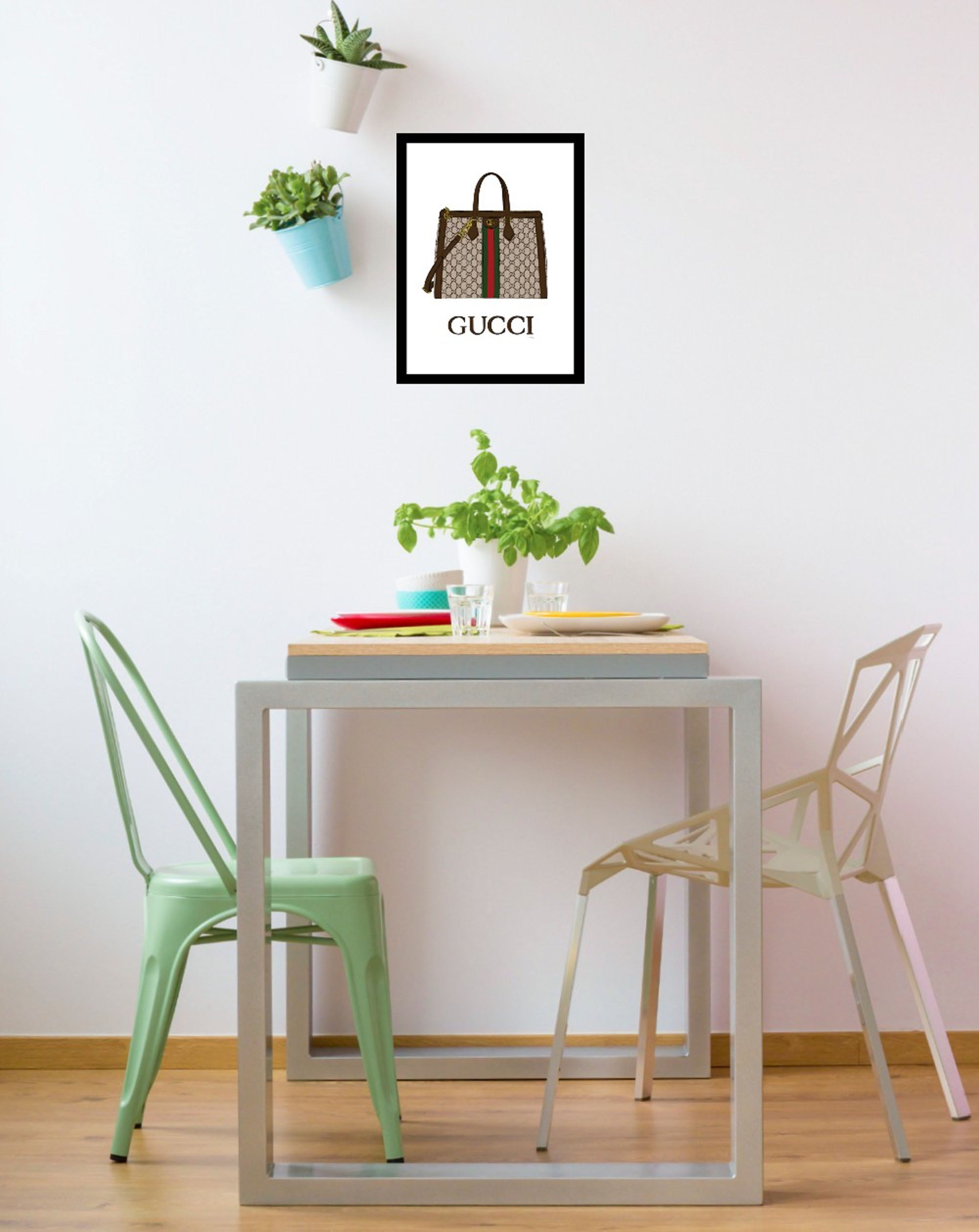 Venice Beach Collection's Designer Fashion Tote Bag 14x18 Framed Print
