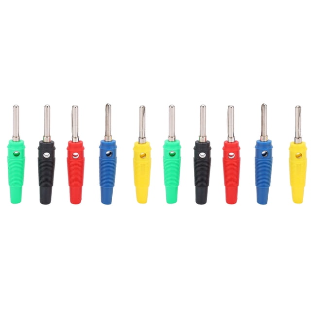 2 Ensembles U23 Aiguille Unique 4mm Prise Banane Rouge+jaune+ Bleu+vert+noir pour Pièces de Test de Puissance Électrique