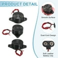 thumbnail image 3 of Uxcell 5Pcs DC3-24V 100dB 3100Hz Electronic Piezo Buzzer Alarm Sounder Active Continuous Beep Sound with 9V t Type Battery Connector for Motorcycle Golf Car t Vehicles Car Alarm, Black, 3 of 6