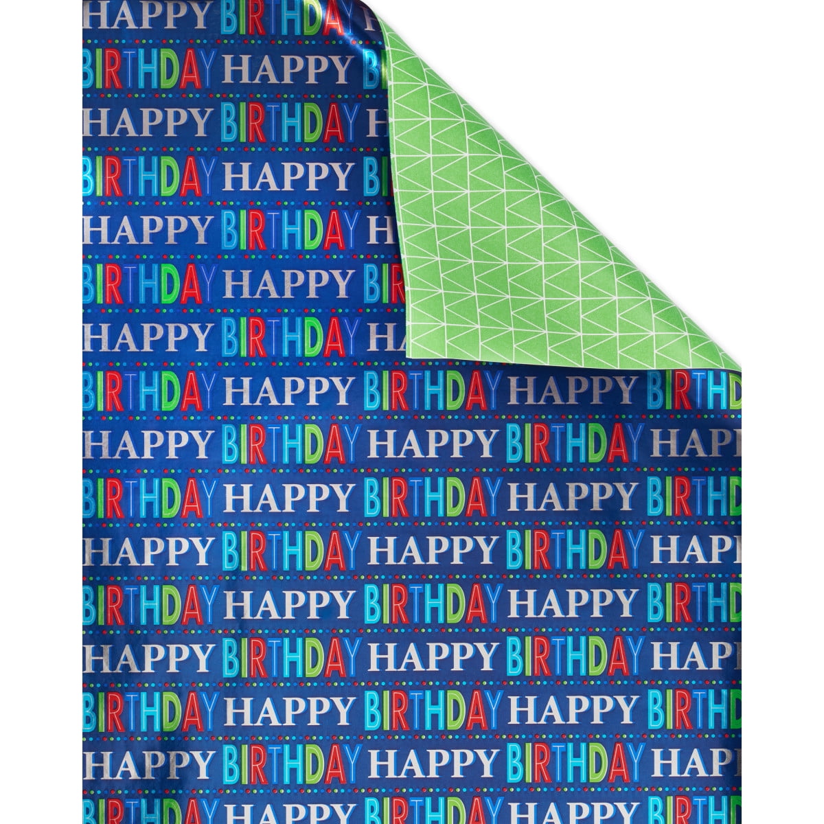 American Greetings Reversible Wrapping Paper, Plaid and Stripes, Durable Crafts, 4 Rolls (120 sq. ft)
