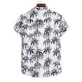 thumbnail image 3 of Mens Shirts Short Sleeve Hawaiian Ethnic Casual Printing T-shirt White XL, 3 of 6