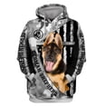 thumbnail image 3 of Sudadera con capucha y estampado 3D por todas partes con diseño de pastor alemán Love Dog Love Dog 01, 3 of 5