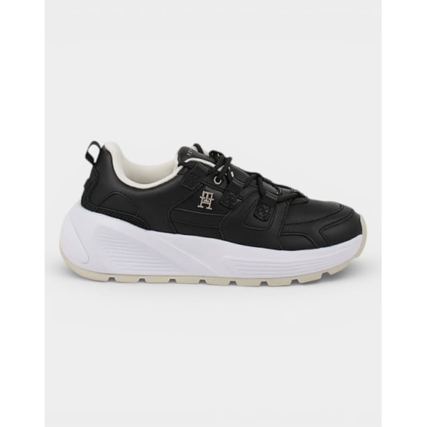 Tenis Tommy Hifiger Sneakers Negro Para Mujer Th