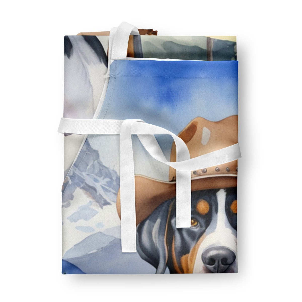 Greater Swiss Mountain Dog Cowboy Welcome Apron 27 in x 30 in