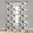 thumbnail image 5 of Grunge Curtains 2 Panels Set, Polka Dots in Lively Colors and Scribble Art Elements Grunge Look Childish Ink Art, Window Drapes for Living Room Bedroom, 56"W X 63"L, Multicolor, by Ambesonne, 5 of 5