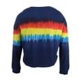 thumbnail image 2 of Rebellious One Juniors' Long-Sleeve Tie-Dyed Sweatshirt (XL, Navy Rainbow), 2 of 3