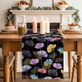 thumbnail image 2 of Table Runner 72 Inches Long for Kitchen Dining, Spring Flowers Dresser Scarf Farmhouse, Dining Table Decorations for Wedding/Parties, Watercolor Floral Vintage Black 14 x 72 In, 2 of 8