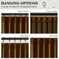 thumbnail image 3 of Galenzoov 40*96 inch 2 Panels Pinch Pleated Velvet Curtains for Home, Blackout Heat Blocking Window Curtains with Hooks for Bedroom,Living room,Office,Gold Brown, 3 of 11