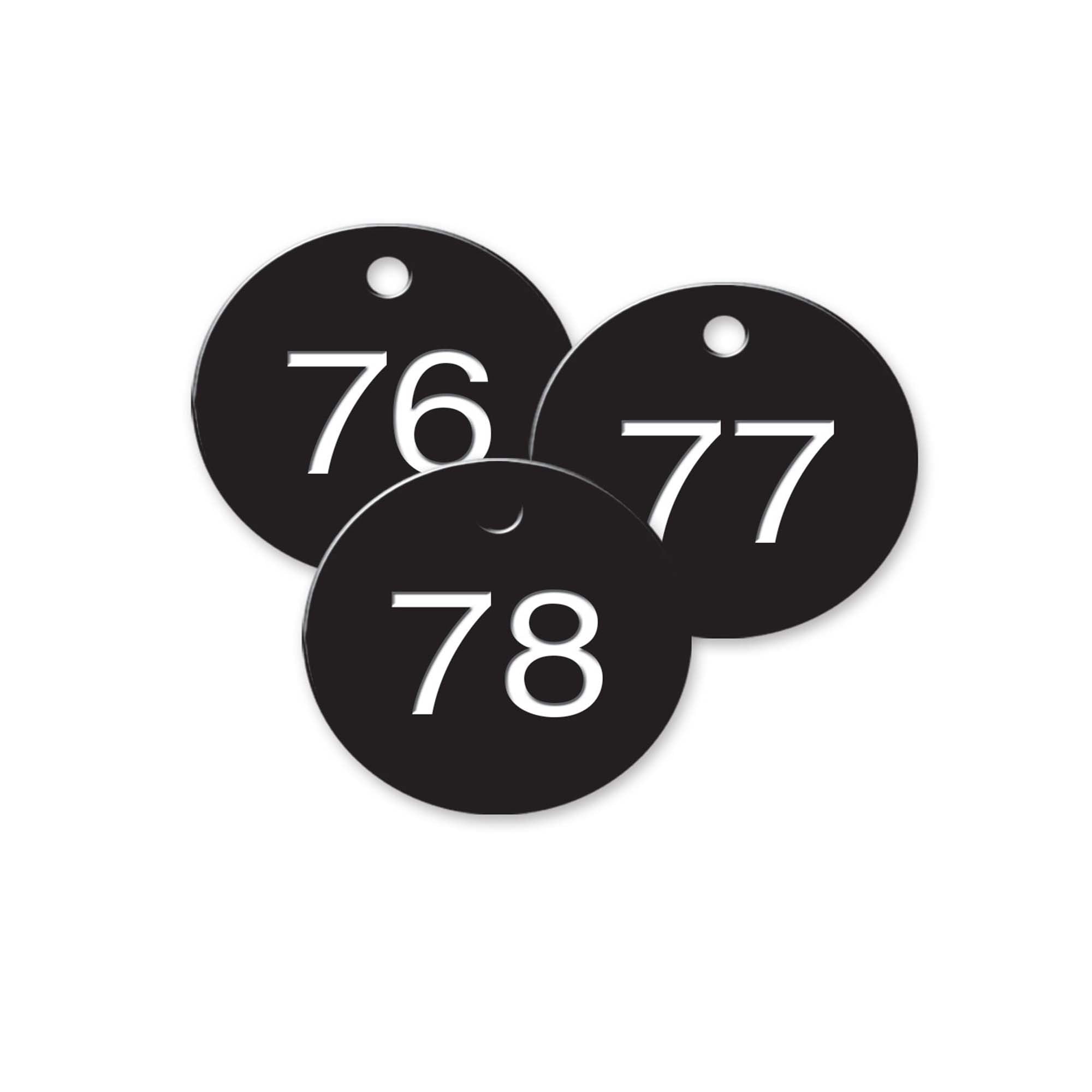 11/2 inch Numbered Plastic Circle Tags