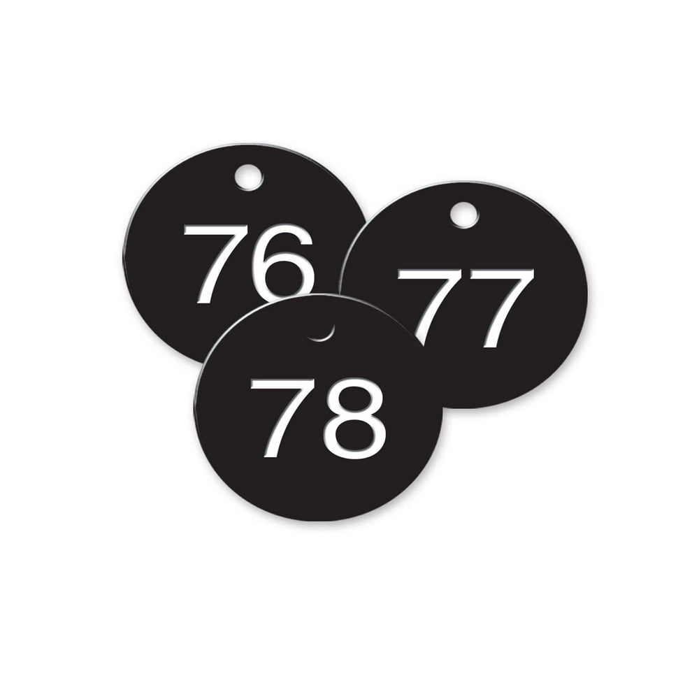 11/2 inch Numbered Plastic Circle Tags