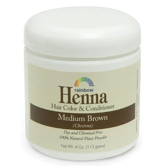 Rainbow Research Henna Color de cabello and Conditioner, persa marrón castaño, 4 onzas (HEN40004)