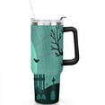 thumbnail image 2 of Halloween Pumpkin 40 oz Coffee Tumbler with Handle Stainless Steel Travel Mug Modern Tumbler for Home Office Supplies Birthday Christmas, 2 of 7