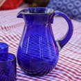thumbnail image 2 of Abalorio de cobalto Pitcher NOVICA, vidrio soplado a mano, 2,4 L, 2 of 9