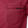 thumbnail image 6 of iiniim Unisex Chef Jacket with Hat Hotel Kitchen Restaurant Working Uniforms 2 Piece Short Sleeve Chef Coat Outfits Size M-4XL Burgundy XXL, 6 of 7